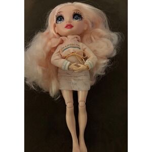 Rainbow High Bella Parker Fashion Doll Pink Hair Hoodie and Skirt No Shoes RH1